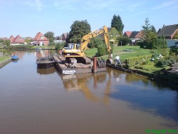 Fotos von der Spundwanderneuerung in der Ortschaft Twixlum